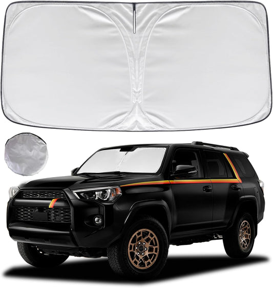KAYZT Windshield Sun Shade for Toyota 4Runner 2010-2024 4-Runner Foldable Sunshade SUV Front Window Custom Fit Accessories