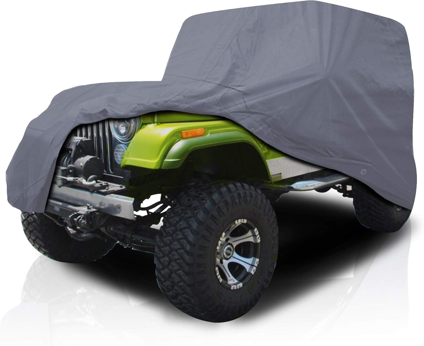 USCarCover 5 Layer All Weather Protection, Breathable Car Cover for Jeep CJ5 1955-1983 SUV 2-Door Pollution, Dust, Sun, Snow, Rain