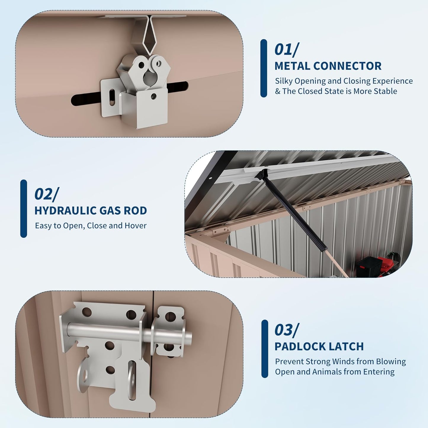 Outdoor Trash Can Storage 2 Binsgarbage Bin Storage Shed, 3x6 FT Garbage Bin Storage Shed with Chain Lid, Metal Outdoor Storage for Garden, Backyard, Lawn and Patio