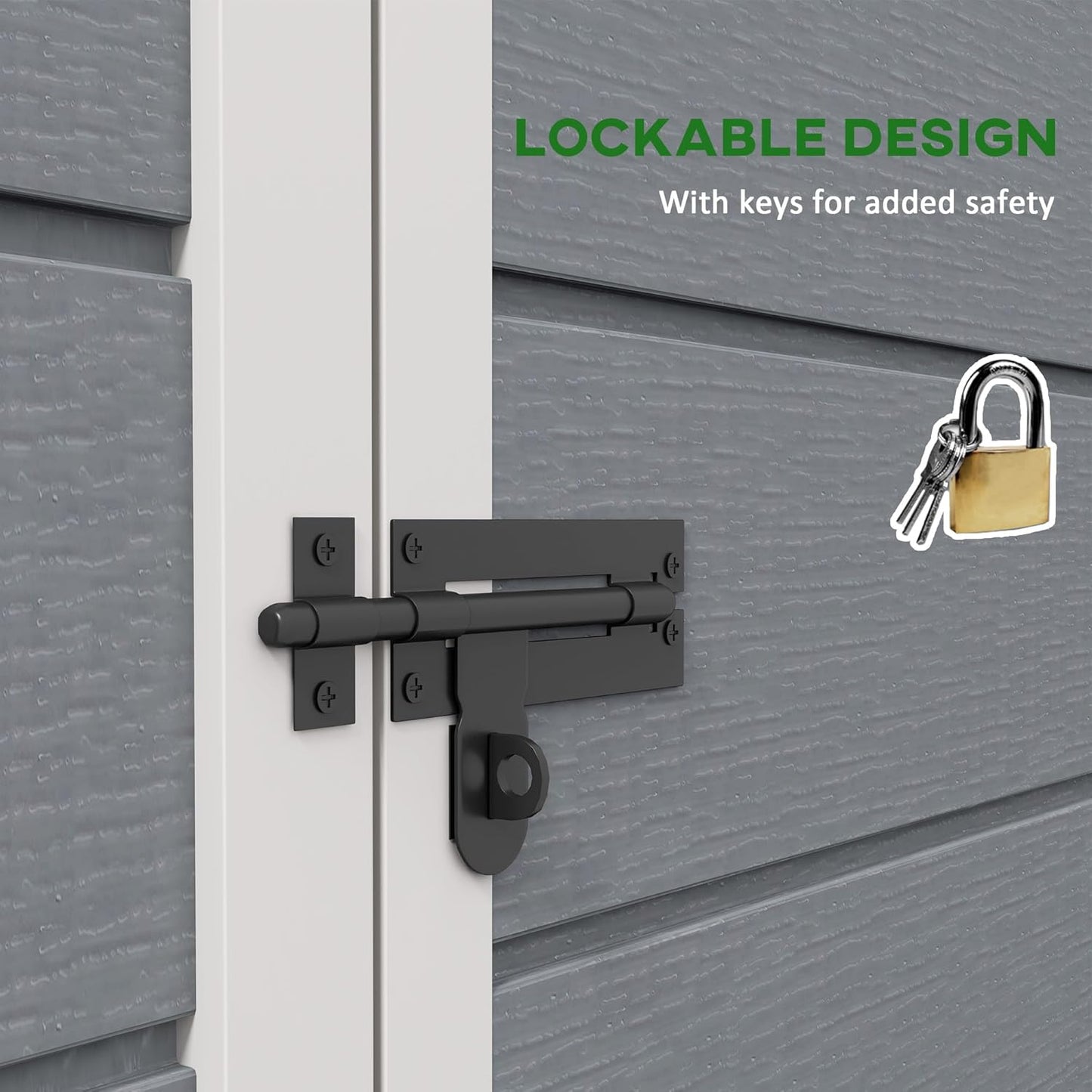 Outsunny 6' x 4.5' Outdoor Storage Shed, Plastic Shed with Vent, Window and Double Lockable Doors, Utility Resin Shed for Patio, Backyard, Lawn, Garage, Gray