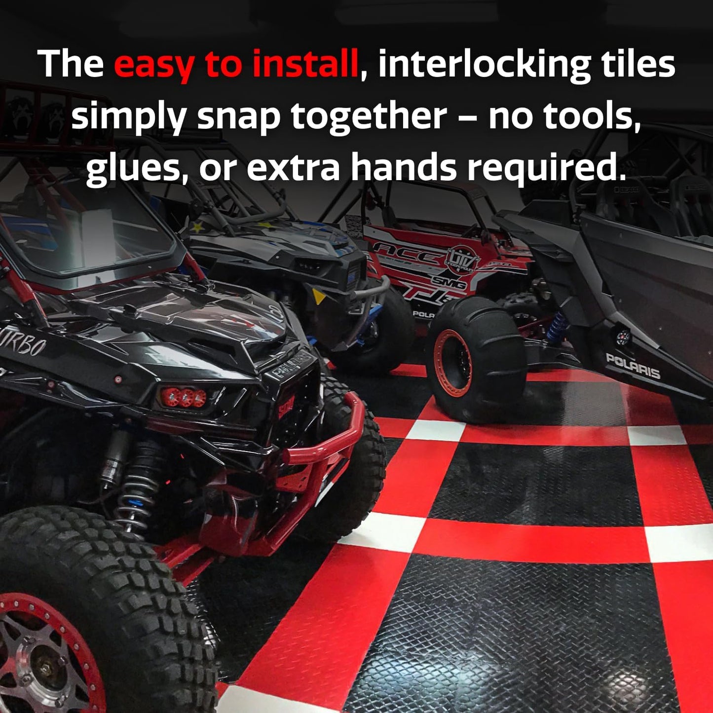 Big Floors RaceDeck CircleTrac, Interlocking Non-Slip Garage Flooring Tile, Durable, Modular, Heavy-Duty Copolymer, Easy Install (Beige, 48 Pack of 12 x 12" Tiles)