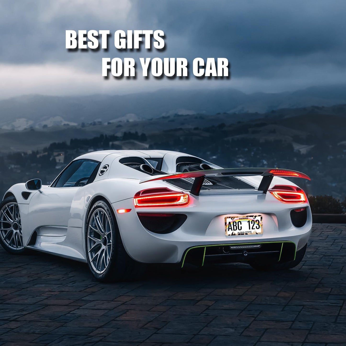 Vintage Brown White Cow Print License Plate Frame Animal Spots License Plate Stainless Steel Colorful Accessories Cars Decor 12.2 X 6.2 Inch with 4 Holes and Screws Fits Standard Us Ca Vehicles