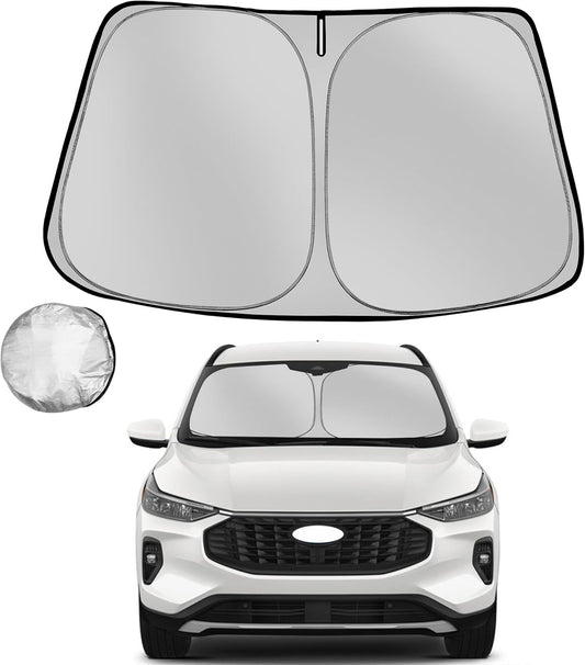 Windshield Sun Shade for 2020-2025 Ford Escape Foldable Sun Sunshade for Car Front Window Blocks UV Rays and Heat Automotive Interior Protector Custom Fit Accessories