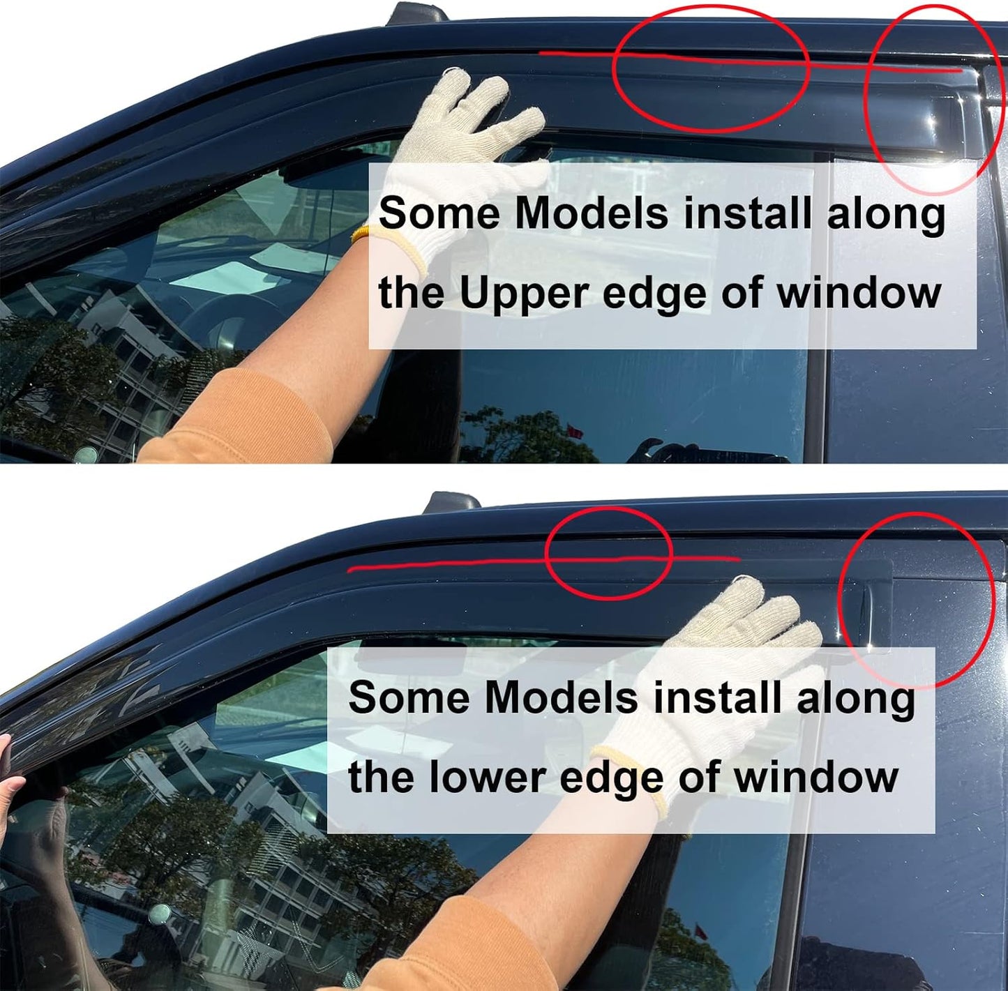 Smoke Sun/Rain Guards Window Visors Compatible with Maxima 2004-2008 Wind Deflector 4pcs 94017