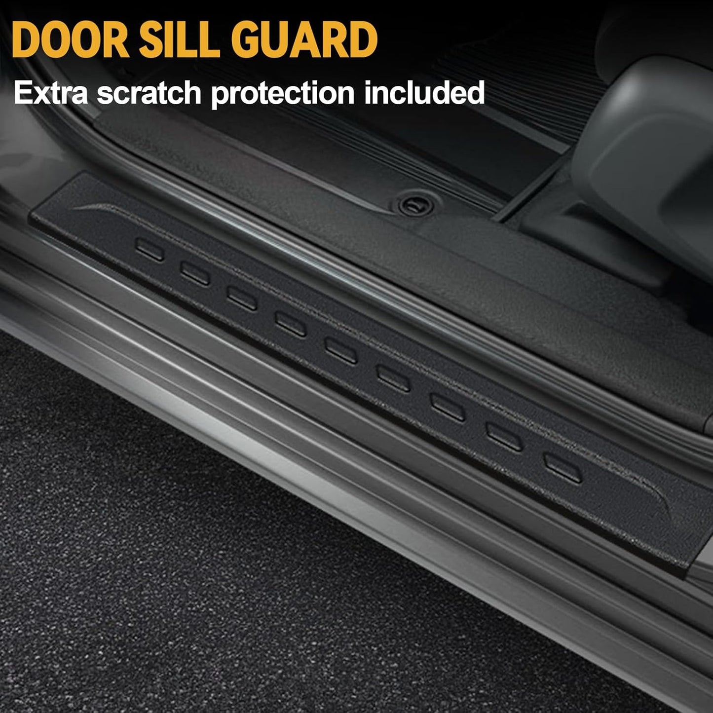 Floor Mats Set for Honda HR-V 2026 2025 2024 2023(Hybrid & Gasoline), Full Coverage All Weather Floor Mats Cargo Mat with Backrest Protectors & Door Sill Guards for Honda HRV Accessories