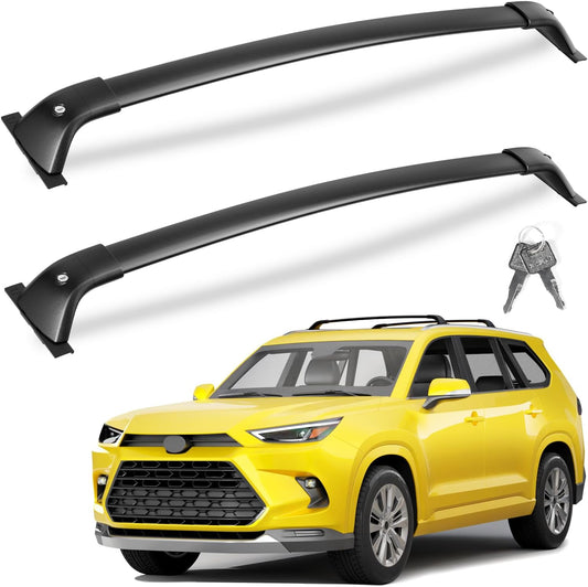 KINGGERI Lockable 260LBS Roof Rack Cross Bars Compatible with Toyota Grand Highlander & Lexus TX 2024 2025(with Flush Side Rails), Heavy Duty Aluminum Roof Rails Crossbars Rooftop Luggage Racks