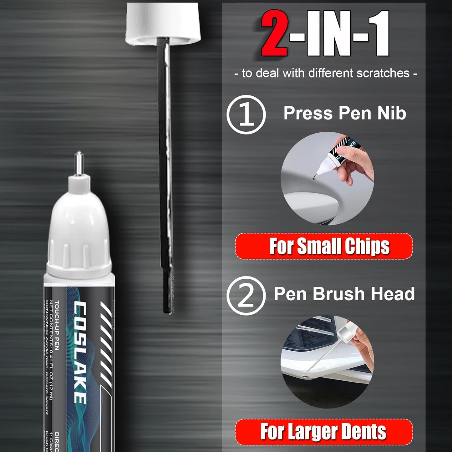 Car Touch Up Paint(Emerald Lake Metallic(G6I/WA616D)) for Cadillac, Car Paint Scratch Repair Kit, Quick & Easy Solution to Repair, 2 in 1 Scratch Remover Pen with 2PCS Disposable Micro Applicators