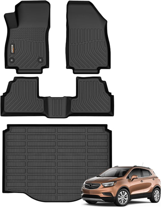 Binmotor-Floor Mats Cargo Liner for Chevrolet 2014-2023 Chevy Trax(Not for GX)/Buick Encore, Trax All Weather Mats for Buick Encore, 2023 Trax Accessories for Buick Encore