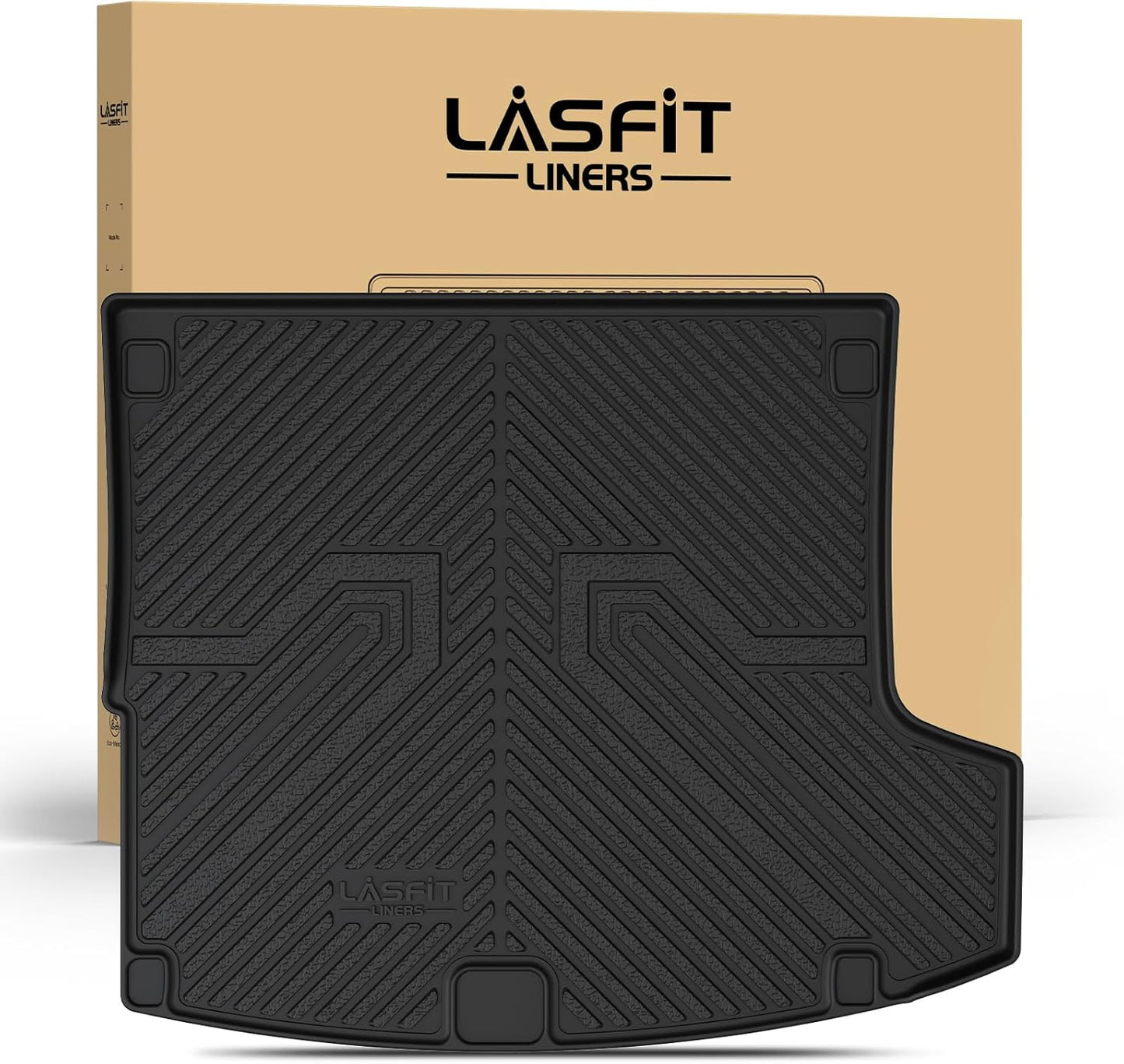 LASFIT Trunk Mat for Acura RDX 2025 2024 2023 2022 2021 2020 2019, All Weather TPE Cargo Mats Custom Fit Cargo Liner Front & Rear Trunk Liner, Black, Easy to Clean