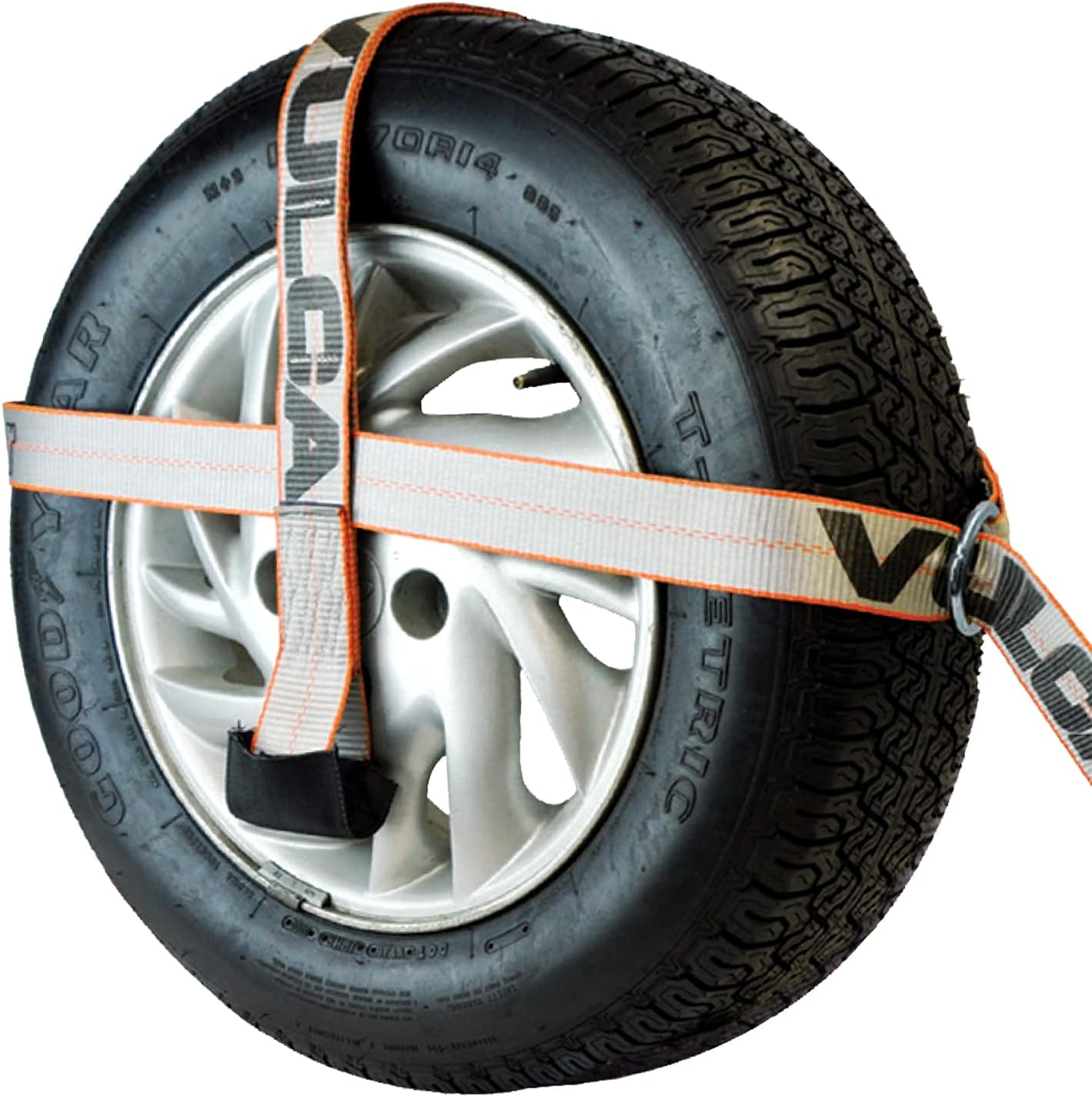 VULCAN Car Tie Downs - Snap Hook - Adjustable Loop - 4 Pack - Silver Series - 3,300 Pound Safe Working Load