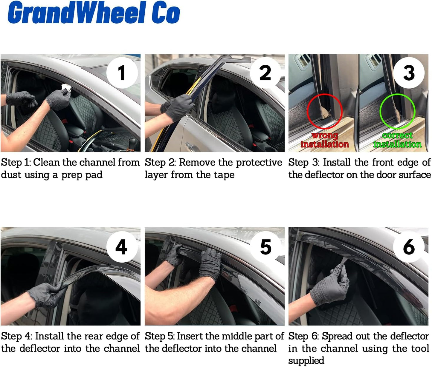 Window Deflectors Smoke Tinted In-Channel Side Window Vent Visor Deflectors Rain Guards Compatible with RX 2016-2022 - 4pcs. GW0726
