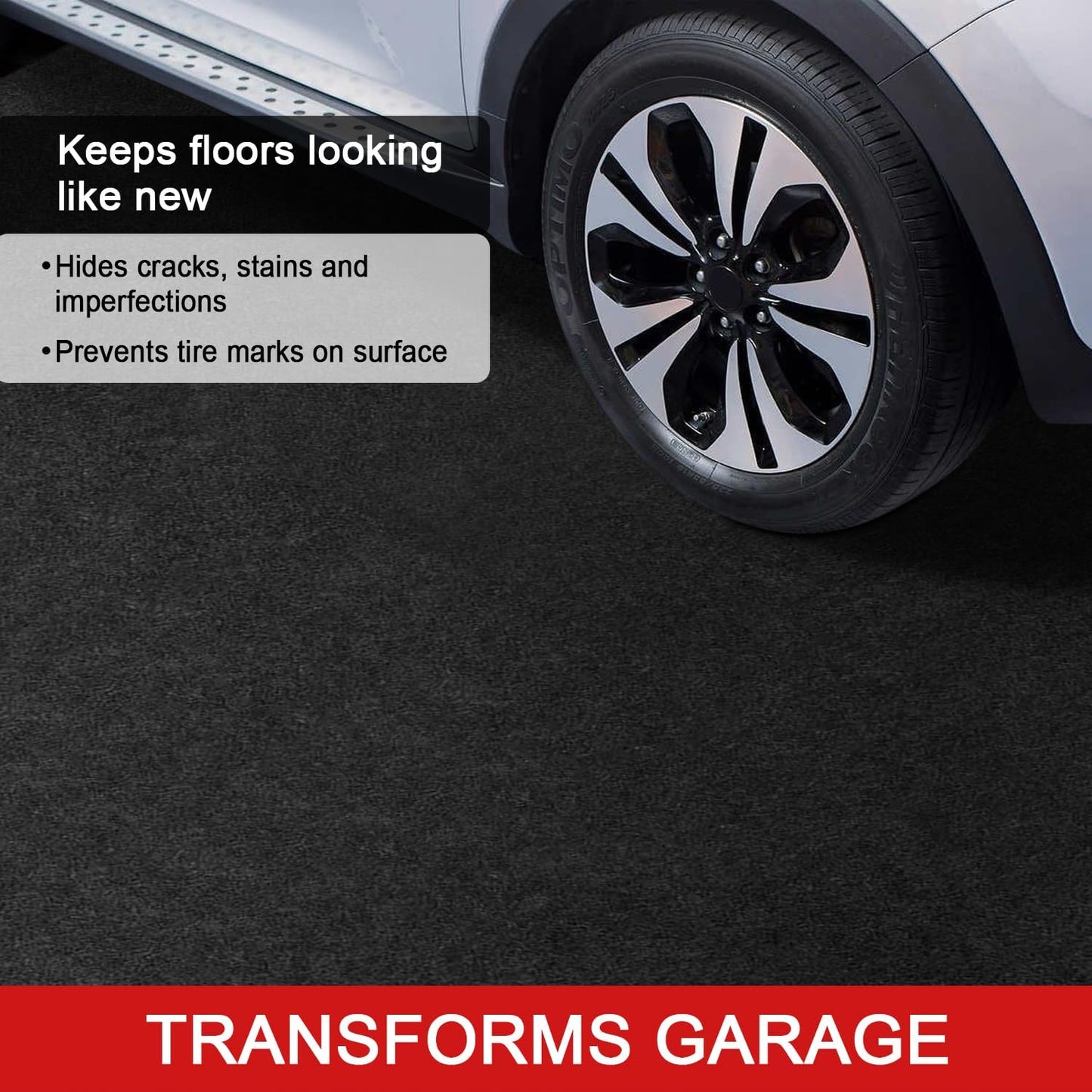 Heavy-Duty Garage Floor Mat 17' x 7'4" - Waterproof Garage Flooring for Cars & SUVs, Durable Garage Mats for Floor, Oil Spill Resistant Garage Mat, Easy-to-Clean Garage Rug for Floor, Oil Change Mat