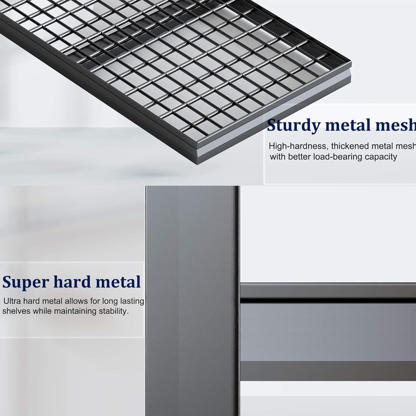 77" W Storage Shelves Heavy Duty Garage Shelving 4 Tier Metal Shelving Unit, Adjustable Shelves, 5000LBS Steel Industrial Shelving for Basement Warehouse Commercial, 77" W*24" D*72”H, Black