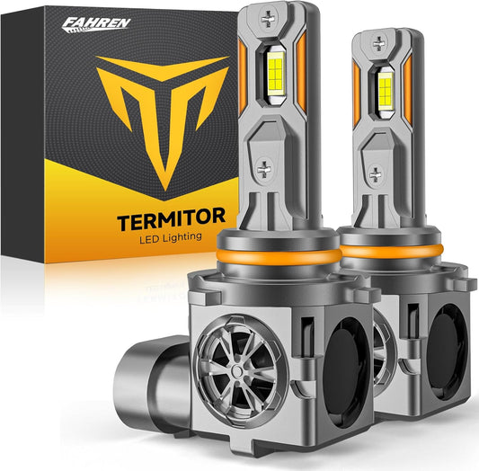 Upgraded 9005/HB3 LED Bulbs, 66,000LM 12X Ultra-Brighter, 6500K Cool White, 1:1 Halogen Size Driving Light, Plug-N-Play, IP68 Waterproof, Pack of 2