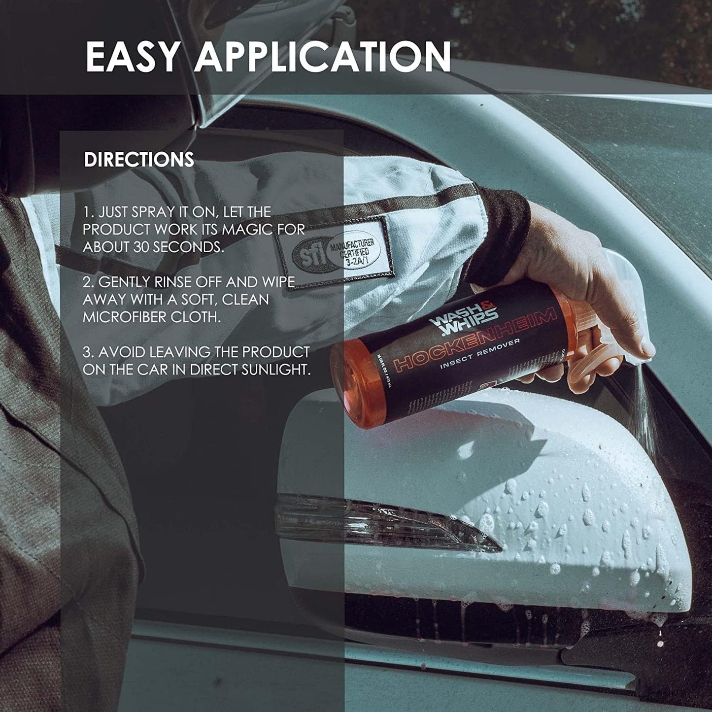 WASH&WHIPS Hockenheim Bug & Insect Remover - for Droppings & Grease for Car Detailing, RVs, Trailers Professional Strength Dissolves without Scratching, (128 fl.oz.)