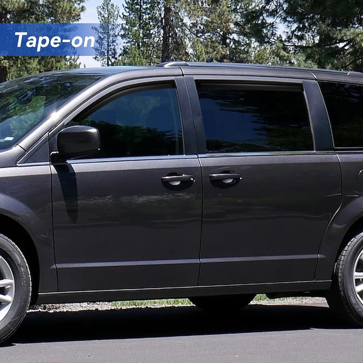 Window Visors Rain Guards for 2008-2020 Dodge Grand Caravan, Out-Channel Window Vent Wind Deflectors Visors Shades for 2008-2016 Chrysler Town Country, 2009-2012 Volkswagen (VW) Routan