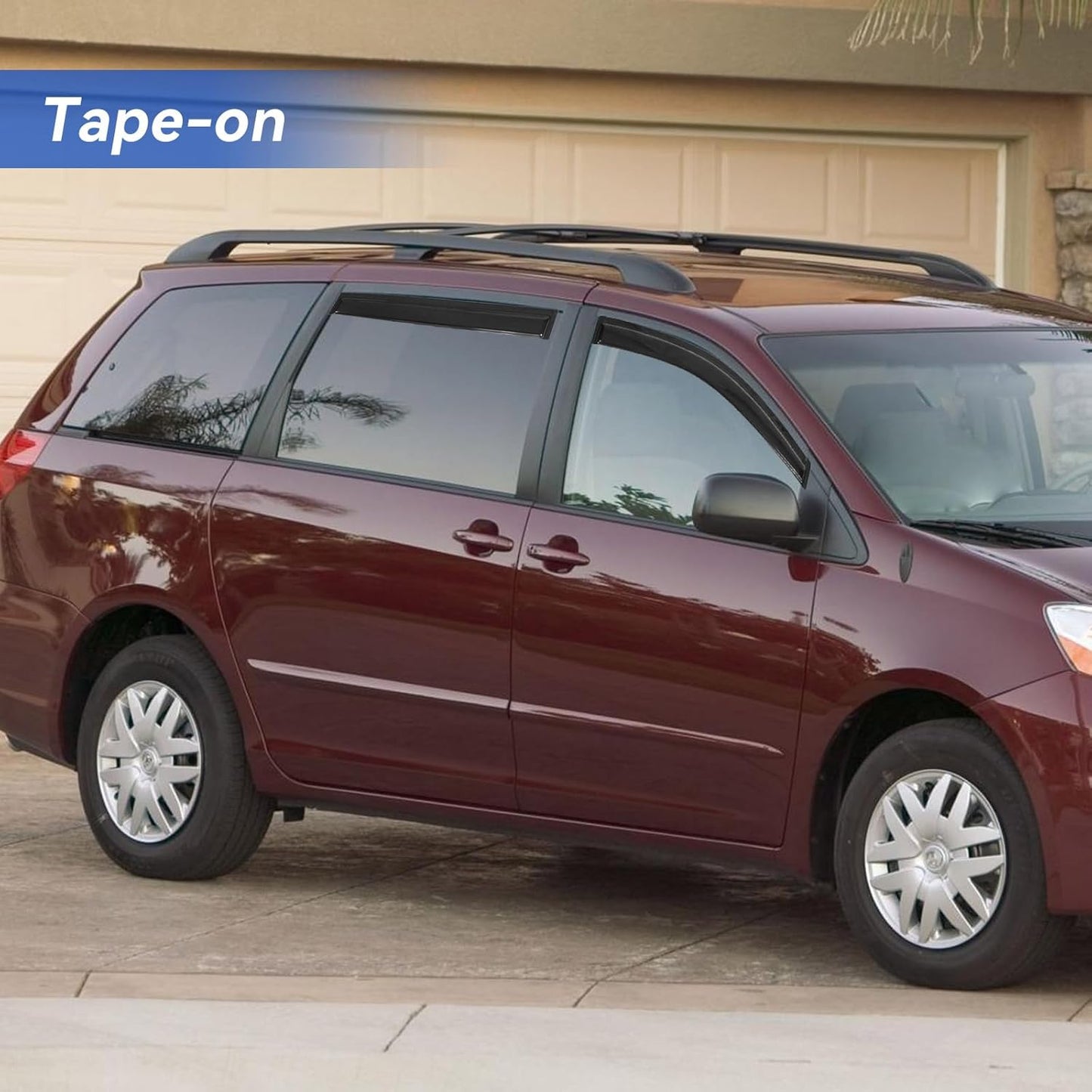 Window Visors Rain Guards Shield for 2004-2009 Toyota Sienna, Out-Channel Window Vent Wind Deflectors Visors Shades for 04 05 06 07 08 09 Sienna