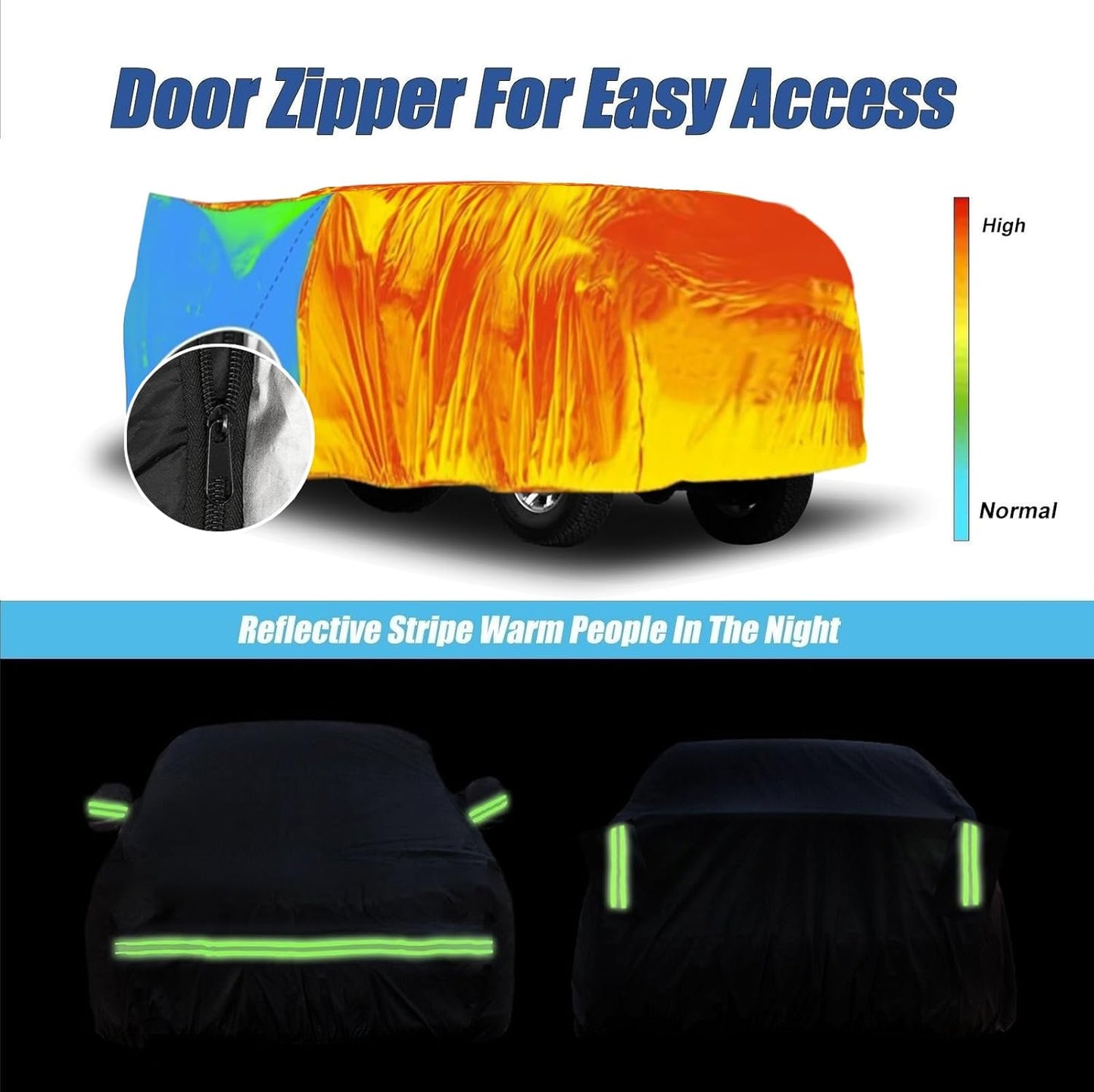 Waterproof Car Covers for 2021-2024 Ford Bronco 2 Door(Black) 210T Custom Outdoor Storm Hood