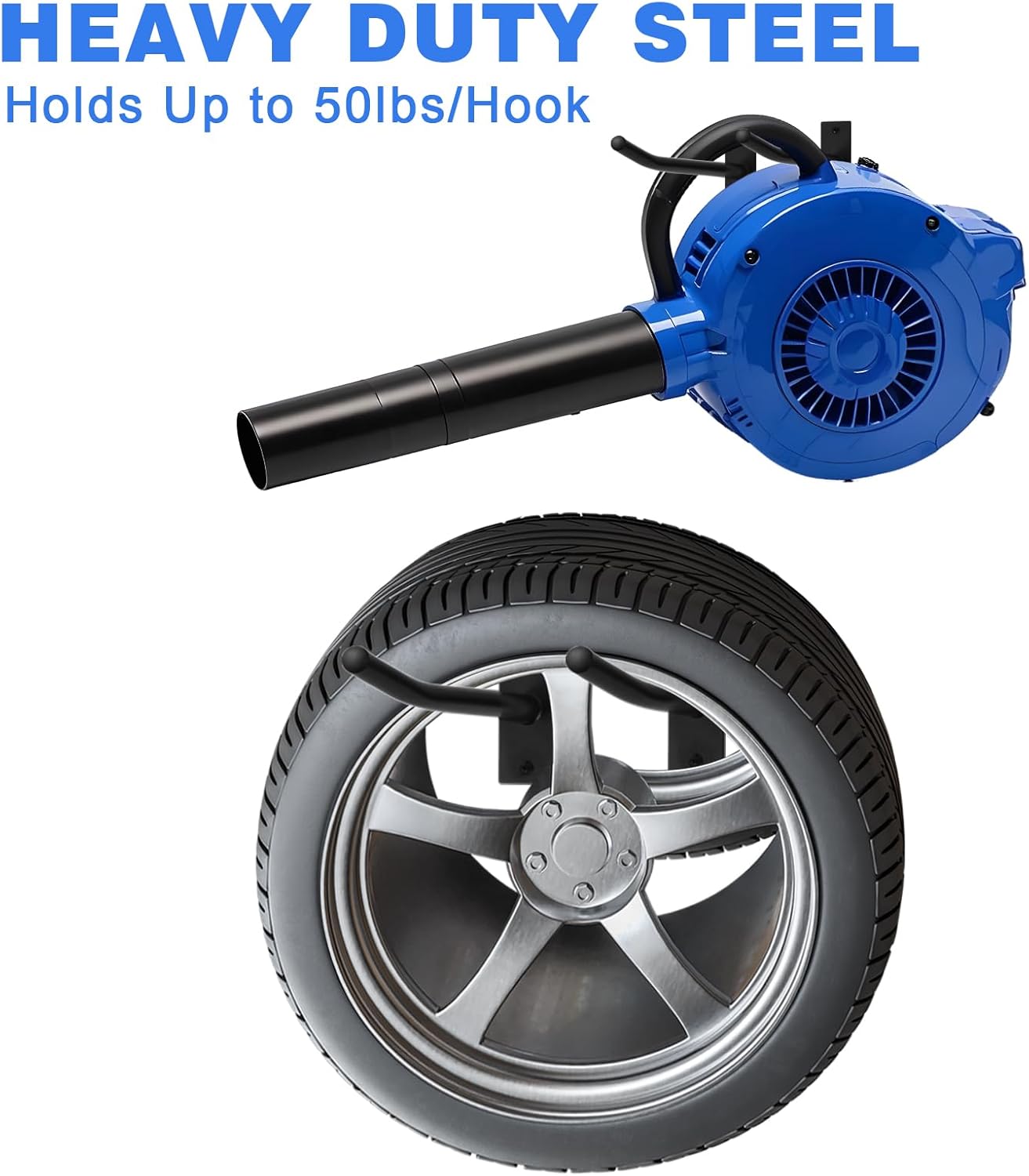 Garage Storage Mechanism Wall Mounted, Folding chair storage rack,Garden Tool Rack Manager Heavy-Duty Folding Chair, Suitablefor Car Tires, Ladders, Chairs, Strollers (Black (3-pack))