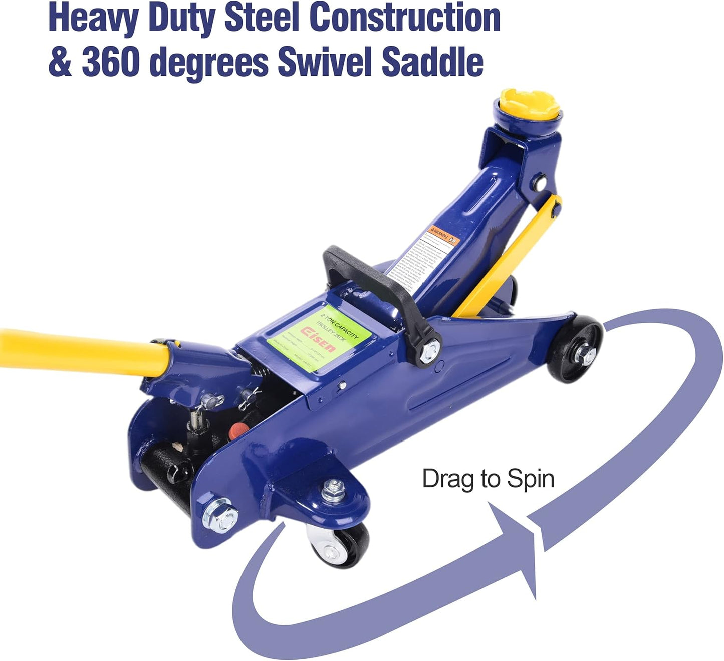 Aain 2 Ton Heavy Duty Floor Jack,Hydraulic Low Profile Trolley Service Floor Jack,Blue