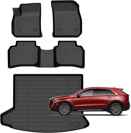 for Cadillac XT4 Floor Mats 2025 2019-2024,Car Mats for Cadillac XT4 All Weather Floor Mats Rubber Car Mats Cargo Liner Accessories 2019-2025