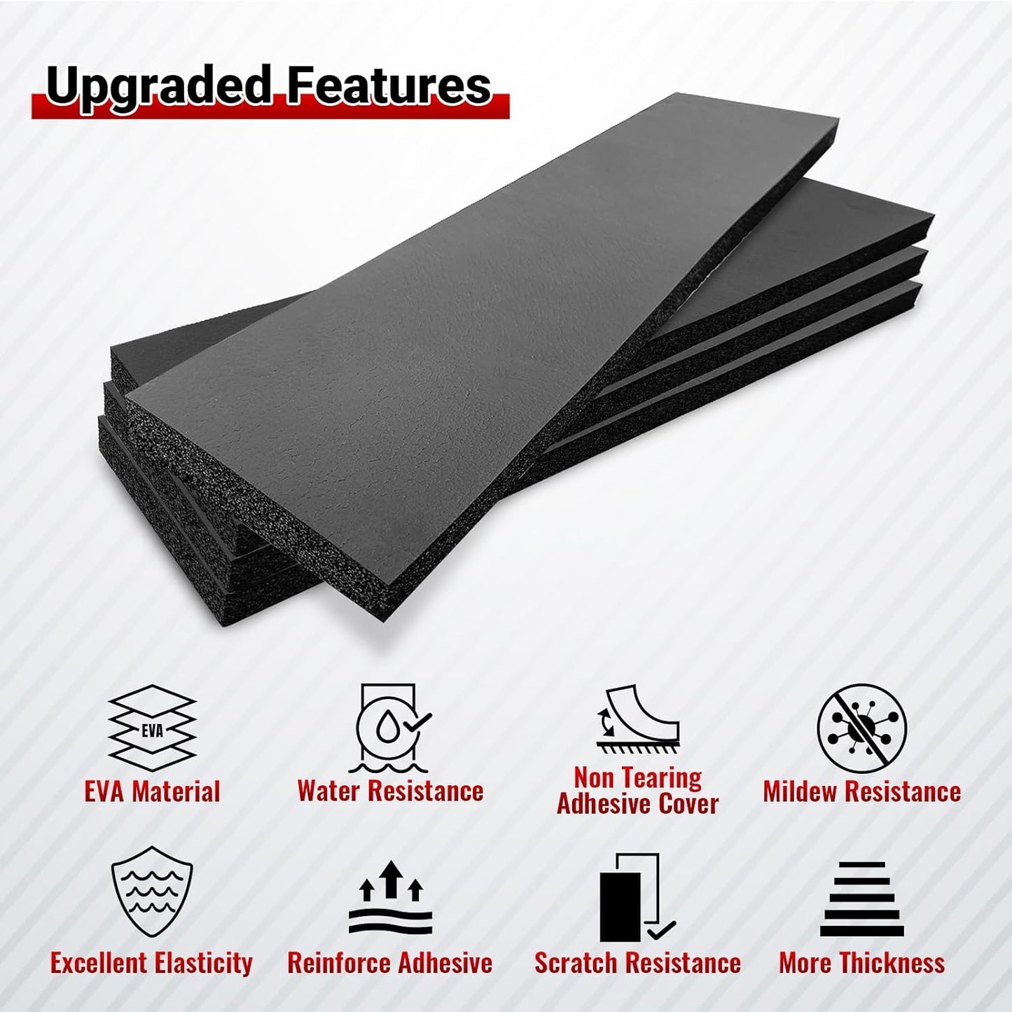 ROBLOCK 4 PCS Garage Wall Protector 17.5x4 inch, Self Adhesive Garage Wall Protector for Car Doors, Durable Foam Padding Wall Guard, Waterproof Car Door Protector, Easy Setup Wall Bumper Guards