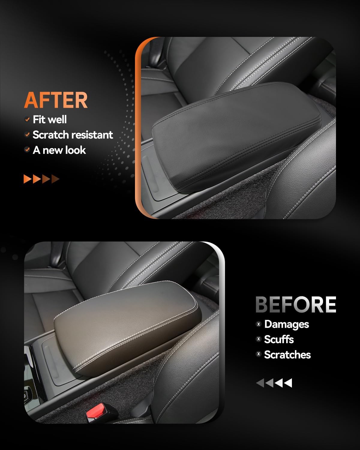 CDEFG for XC40 C40 2019-2025 Center Console Cover Armrest Cover for Volvo XC40/ C40 (Core, Plus, Ultra) 2020 2021 2022 2023 2024 2025 Accessories Arm Rest Protector