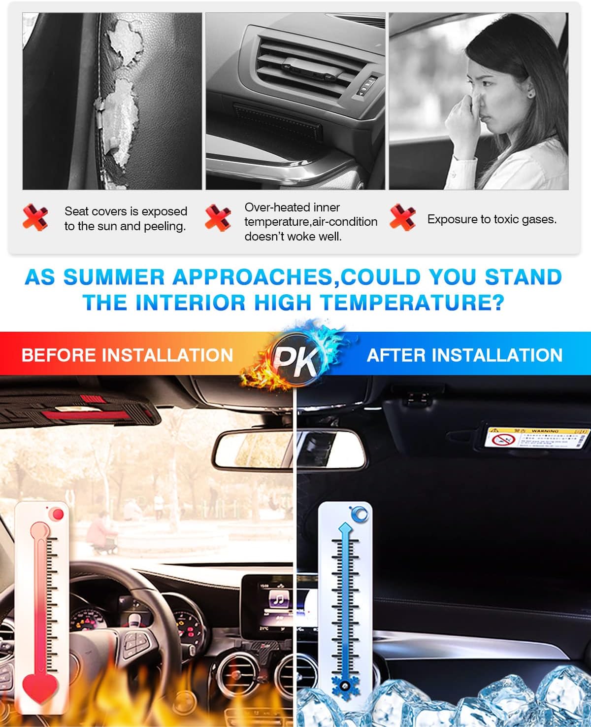 KUST Windshield Sun Shade for Mitsubishi Outlander 2022-2024 2025 2026 Window Shade Sun Visor Cover Foldable Blocks UV Rays Keep Your Car Cooler