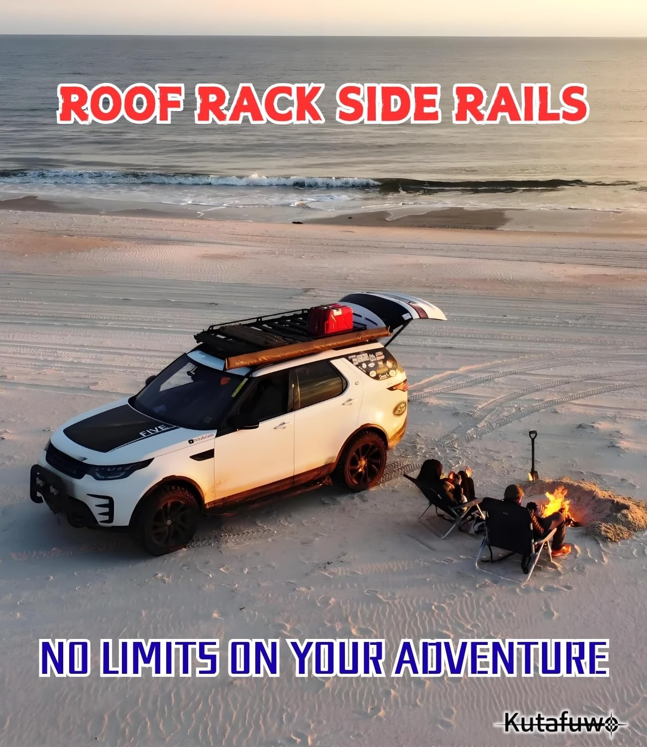 Roof Rack Side Rails Compatible with Land Rover Discovery 4 2005-2016 Models，Luggage Rack Silver Aluminum Cargo Management Car Accessories