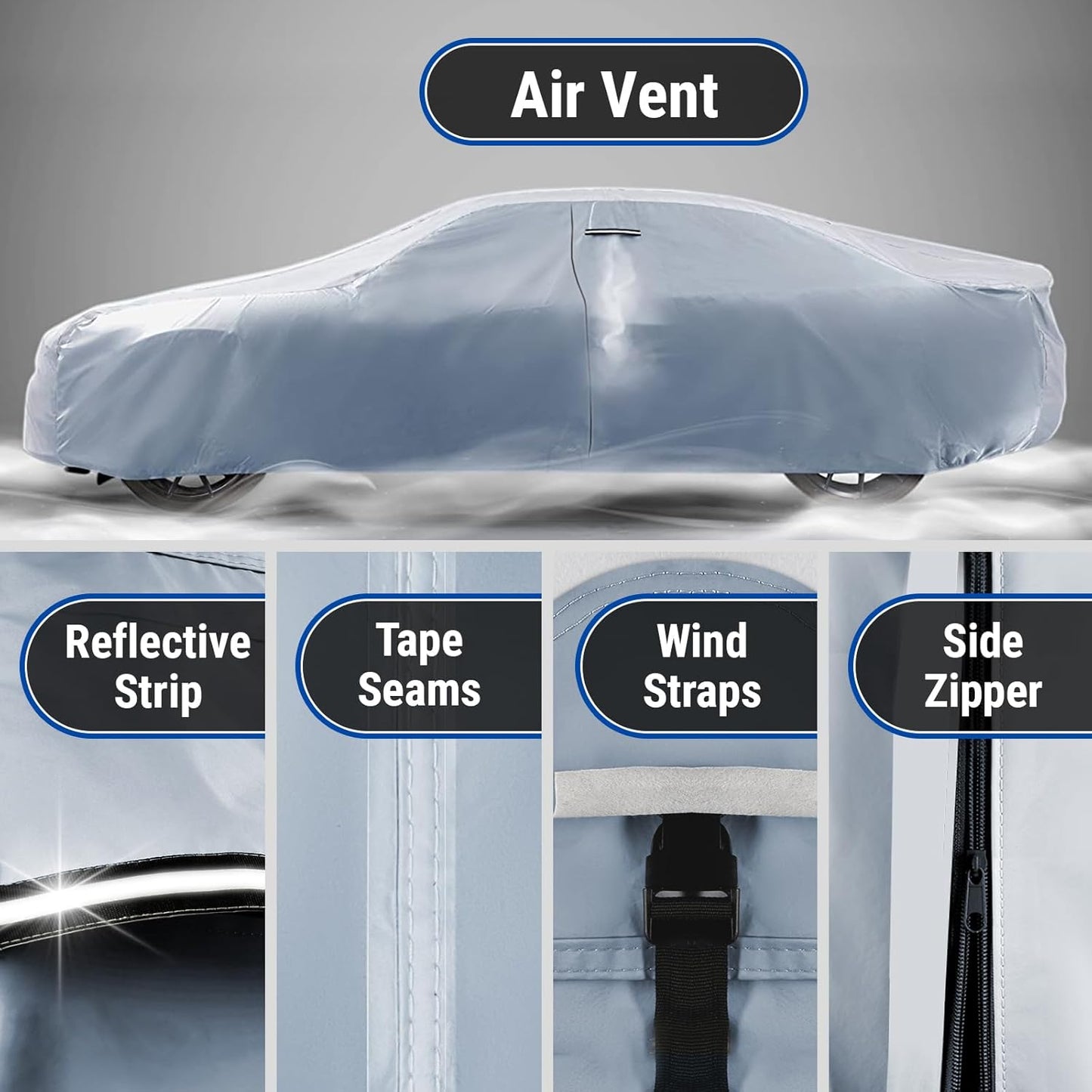 iCarCover Premium Car Cover for 1959-1961 Chevy Kingswood Heavy Duty Waterproof All-Weather Automobiles Custom Fit Indoor Outdoor UV Snow Protection Covers with Straps and Bag