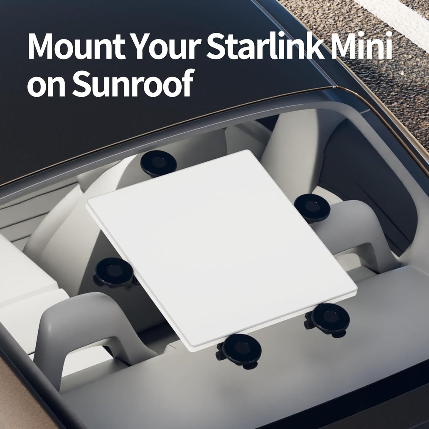 Starlink Mini Suction Cup Mount, Sunroof Mount for Starlink Mini, Car/Window Roof Mounting Kit Accessories