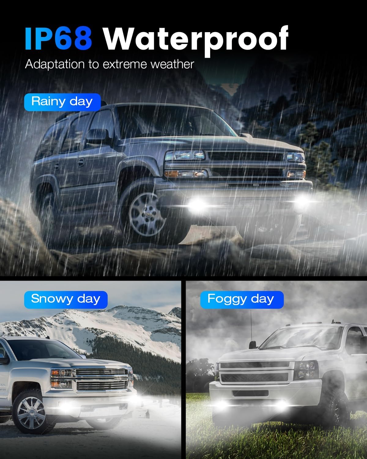 NOVSIGHT 9005 9006 H10 Fog Bulbs - Quick Installation, Pack of 6