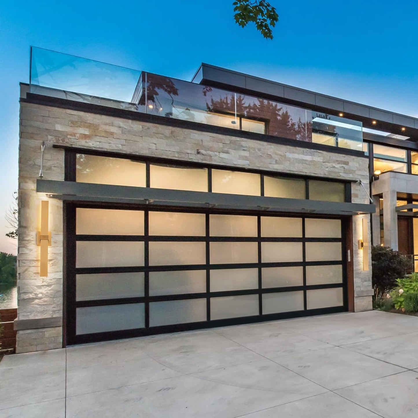 Modern LED Outdoor Wall Sconce 27.2" Gold Outdoor Wall Lights Exterior, Outdoor Light Fixtures Wall Mount on House, Garage, Porch, Patio, Front Door etc