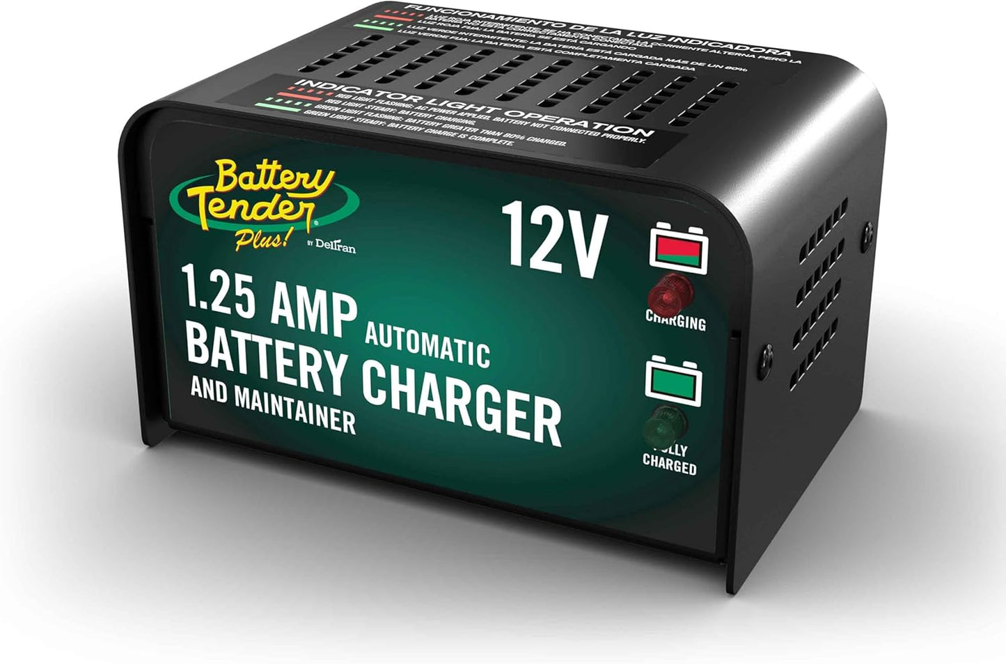 Battery Tender Plus 12V 1.25 AMP Car & Motorcycle Battery Charger and Maintainer, Float Charge for Automotive, and ATVs - Smarter Than a Trickle Charger