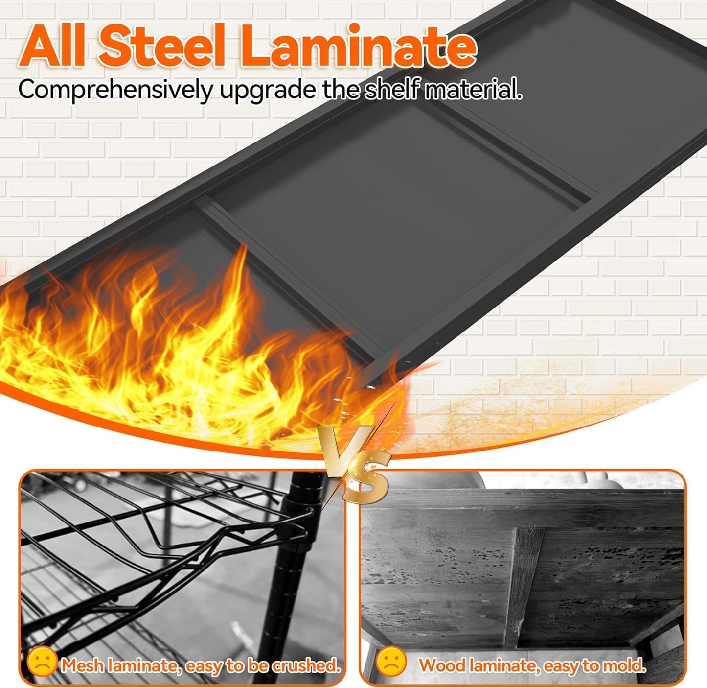 Metal Garage Shelving Unit, Heavy Duty Adjustable Storage Rack, Steel Shelving,2000 lbs Capacity, Industrial Shelves for Heavy Tools and Equipment (4-Tier 54" H x 36" W x 16" D)