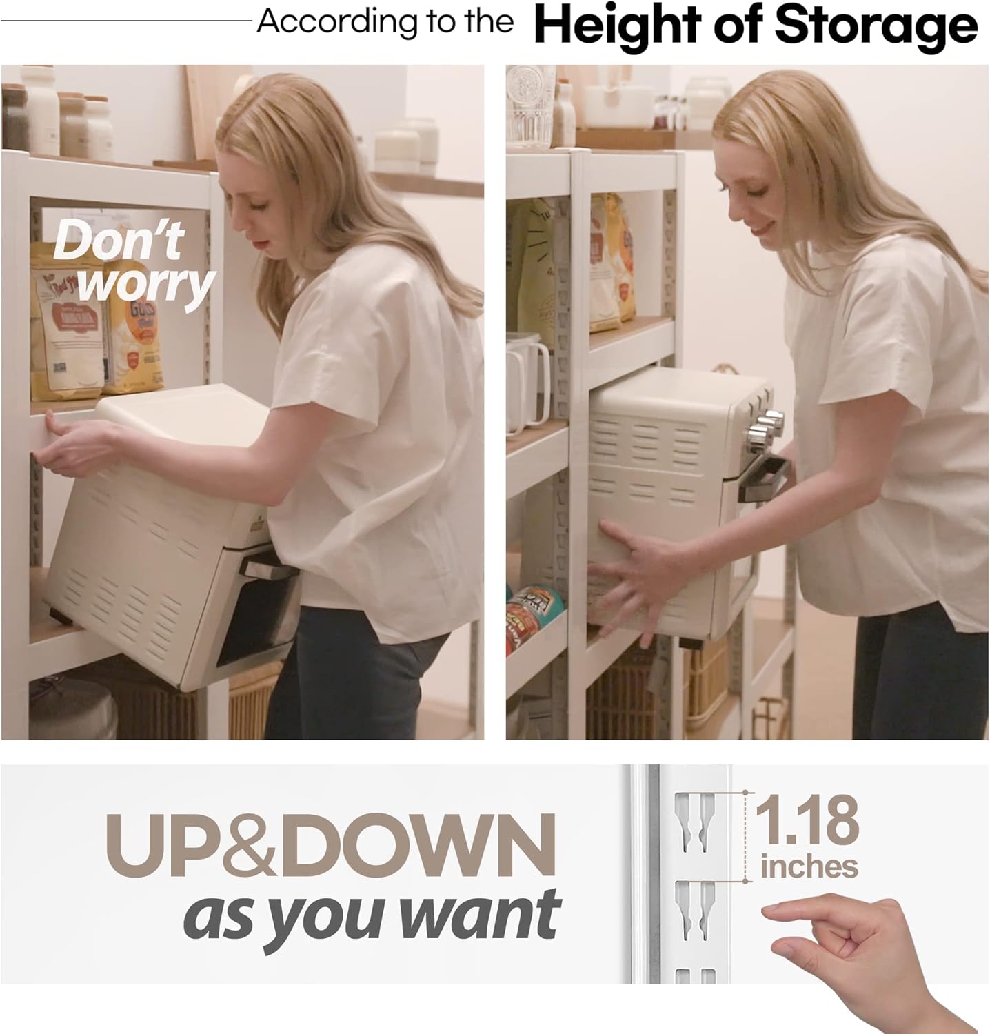 HOMEDANT House 5-Tier Laminated Metal Shelving Unit Adjustable Storage Utility Rack Heavy Duty Shelves Organization Multipurpose Shelf Kitchen Garage Pantry Closet 2Pack