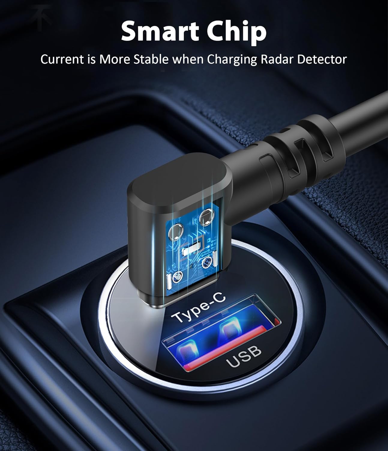 Radar Detector Cord, Type C to DC3.5 Plug Cable,for CobrWhistler Escort Valentine One Uniden Beltronics Radar Detector,Replacement Power Cable for Radar Detectors