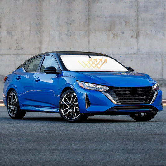 Sun Shade for Sentra Sedan Windshield Sunshades for 2020 2021 2022 2023 2024 2025 Nissan Sentra Sedan Accessories Windshield Cover Foldable Front Window Shields Sun Visor Blocks UV Rays Heat