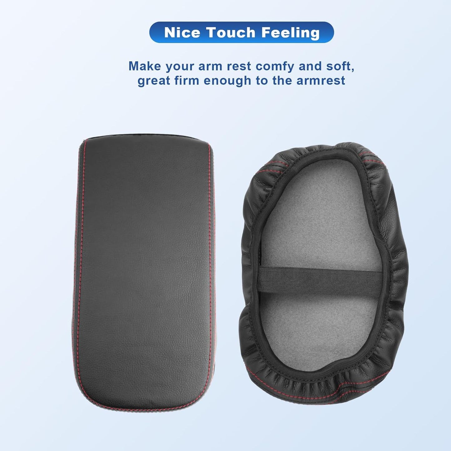 CDEFG 2024 2025 Trax Center Console Cover for 2024 2025 Chevy Trax Armrest Cover Middle Console Pad 2024 2025 Trax Accessories (Red Stitching)