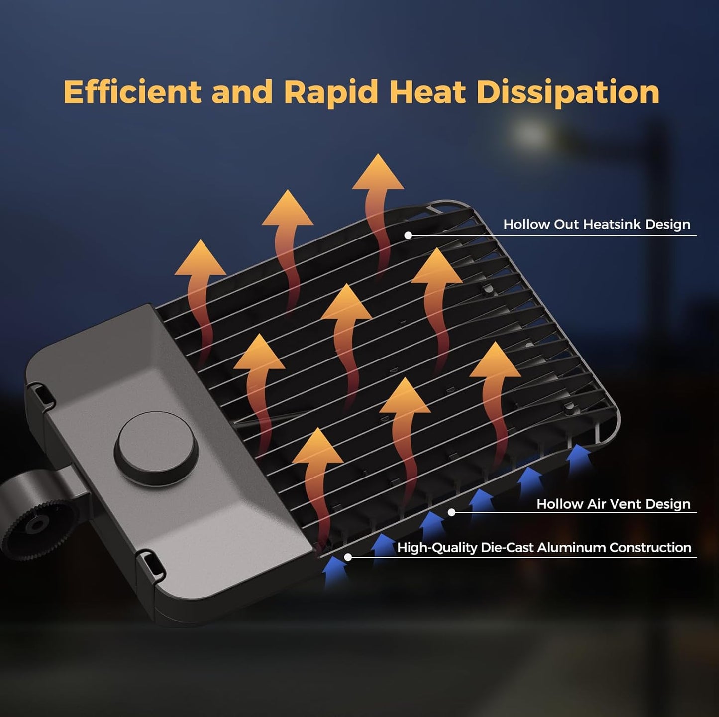 LED Parking lot Lights 240W Commercial Area Oudoor Lighting 43200LM Dusk to Dawn Photocell Street Lights 6000K IP65 100-277V for Yard Garage Warehouse 3 Pack with Wrench