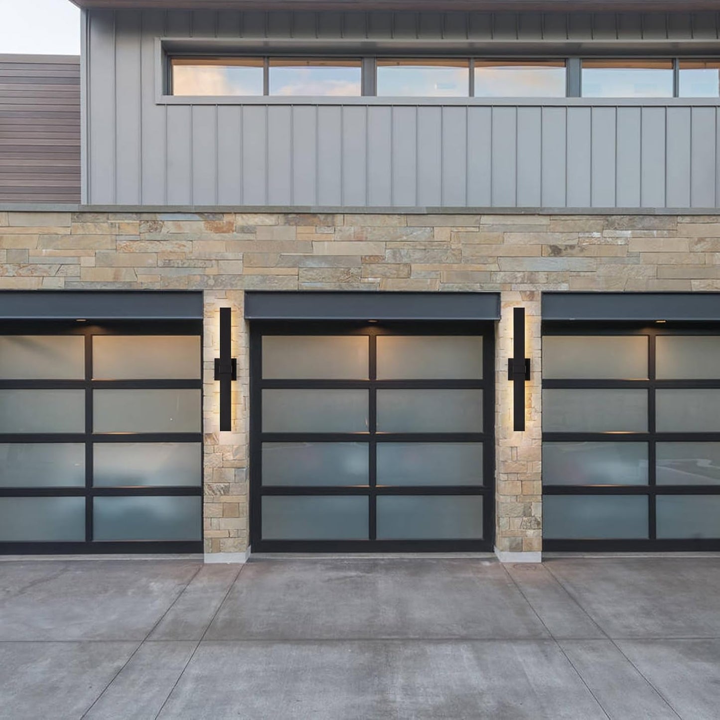 Modern Outdoor Wall Light Fixtures 27.2" Black Outdoor Porch Lights Exterior LED Wall Sconces, 12W Integrated LED Long Outside Light Fixtures for Garage, Porch, Patio, Front Door, House, etc.