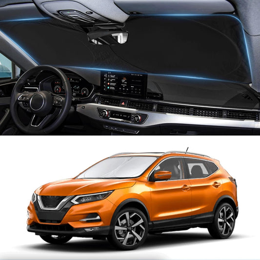 Custom Fit Rogue Sport Windshield Sunshade for 2017-2024 Nissan Rogue Sport Accessories (Not for Rogue) Front Window Car Sun Shades Shield Cover for Windshield Sun Visor Protector Blocks UV Rays