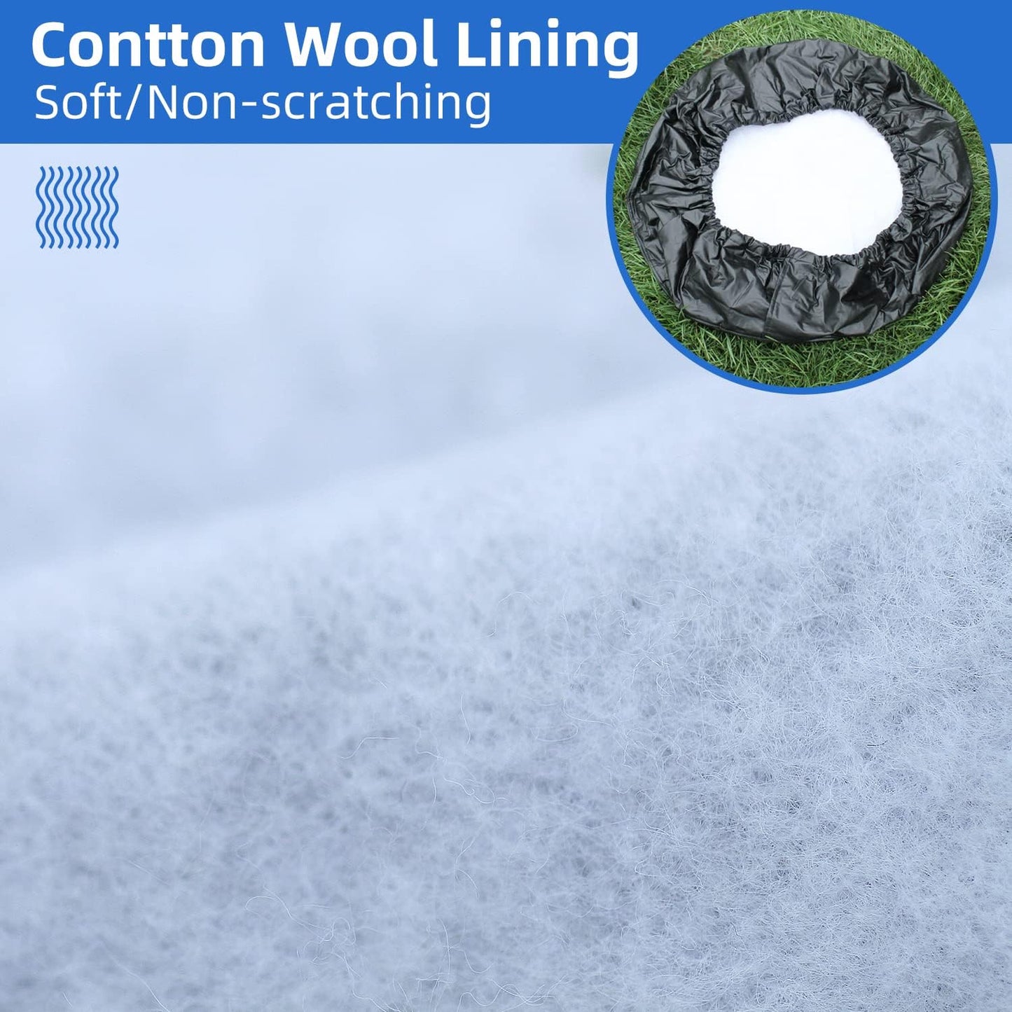 RV Tire Covers Set of 4, Tough Waterproof Wheel Protector for Trailer Camper, Truck, SUV, Motorhome, Universal Fits Tire Diameters 24-26 inches, Black