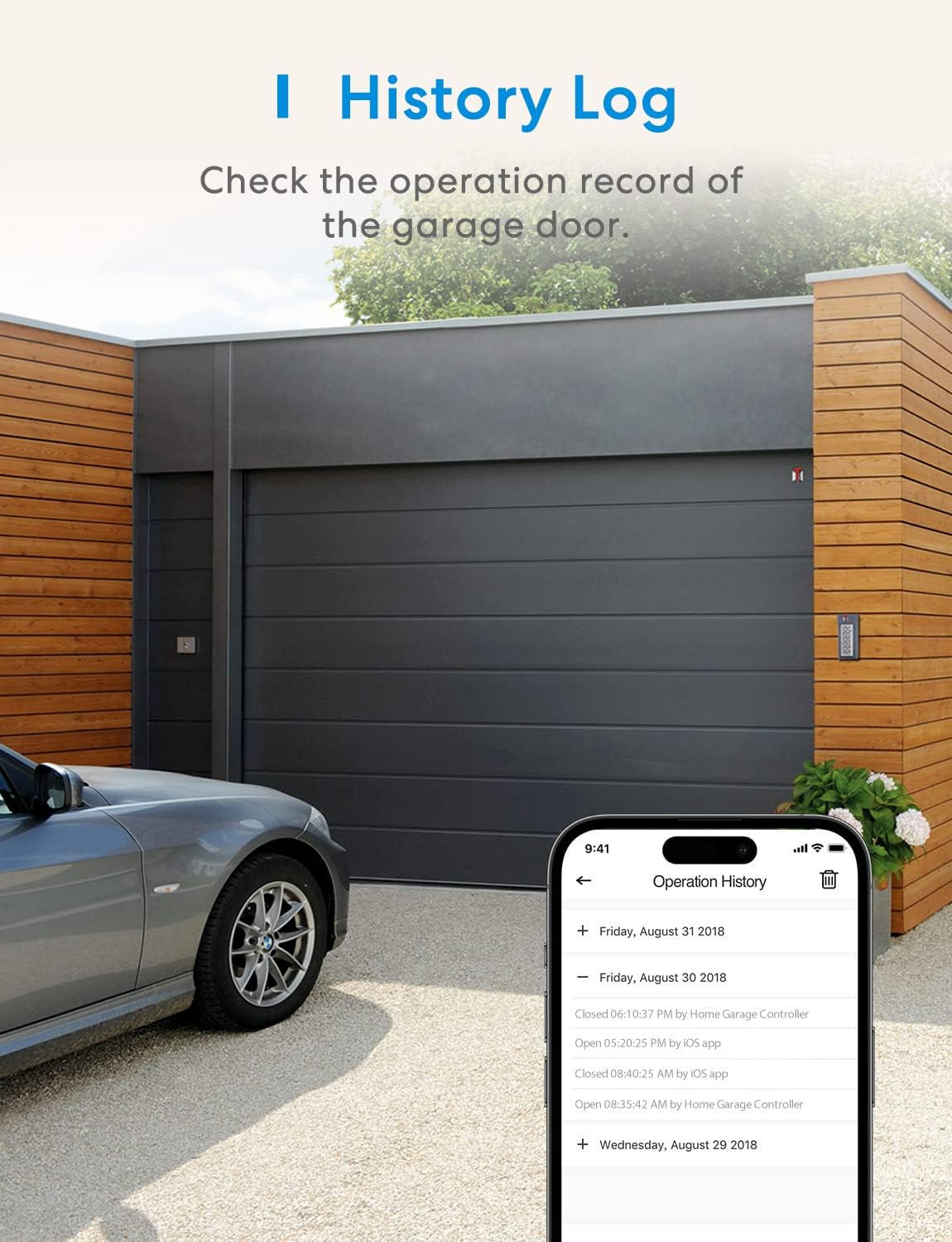 meross Smart WiFi Garage Door Opener Remote, App Control, Works with Alexa, Google Assistant and SmartThings, No Hub Needed（Non HomeKit Versions）