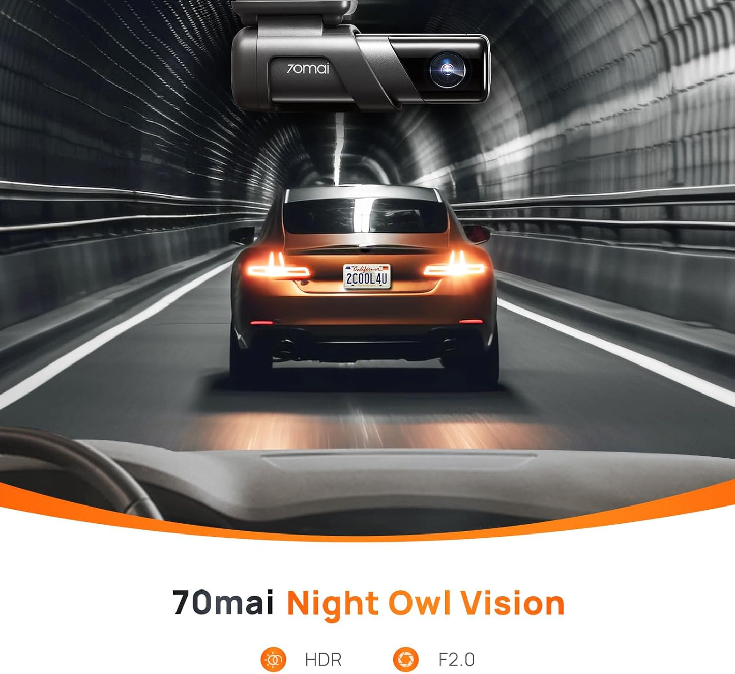 70mai Dash Cam M500, 2.7K Dash Cam Front, Dash Camera for Cars Built in eMMC 128GB, GPS, ADAS, Dashcam with HDR Night Vision,170° FOV, Parking Monitor, G-Sensor, Time-Lapse, App&WiFi, Voice Control