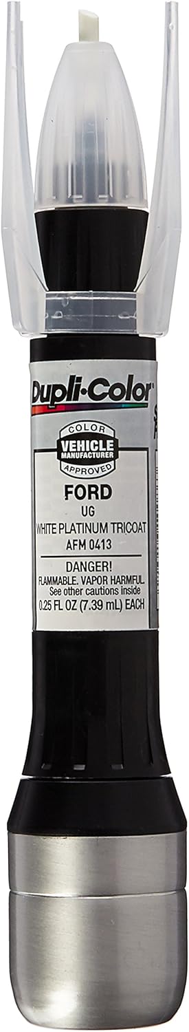 Dupli-Color EAFM04130 Scratch Fix All-In-1 Exact-Match Automotive Touch-Up Paint – Ford White Platinum Tricoat – 0.25 oz. Paint Pen, 0.5 Fl Oz (Pack of 1)