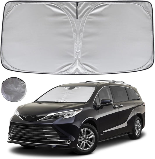 KAYZT Windshield Sun Shade for 2021-2025 Toyota Sienna Foldable Sunshade Front Window Custom Fit Car Accessories