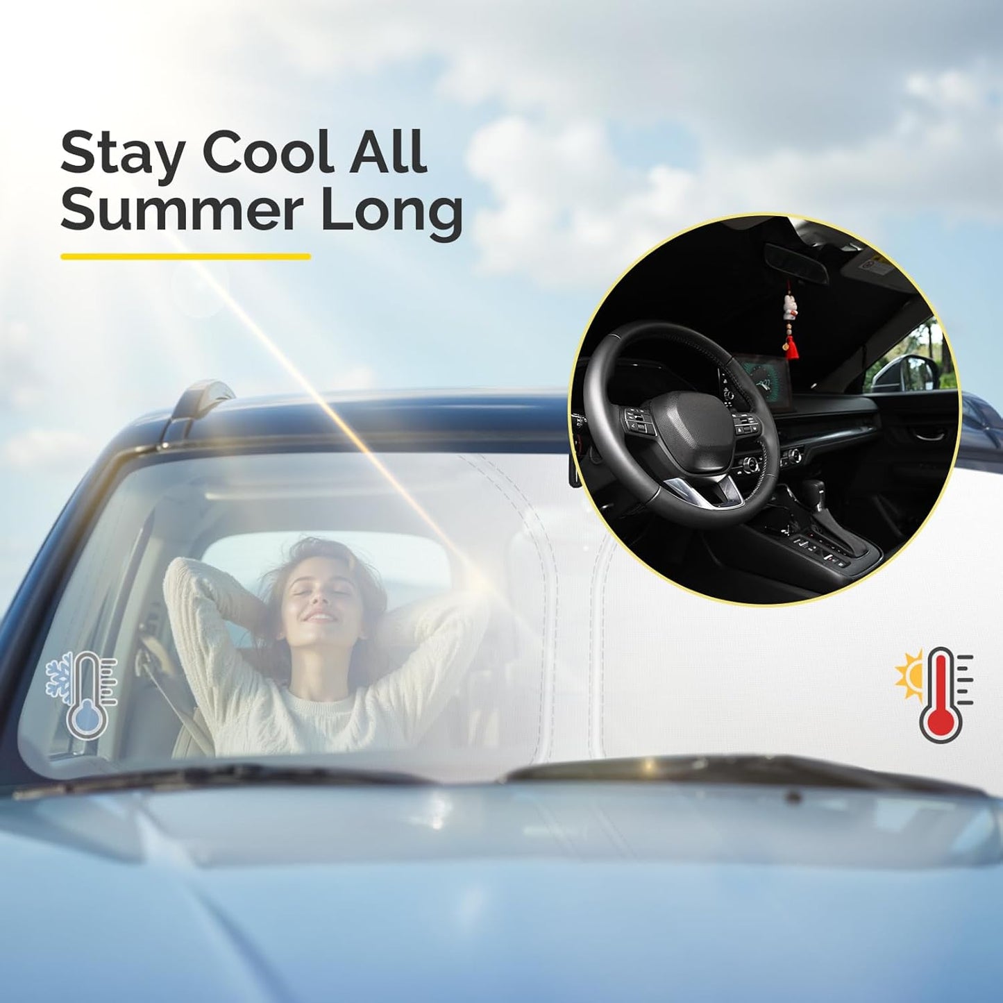 Car Windshield Sun Shade Compatible with 2023 2024 2025 Kia Sportage NQ5 Accessories Foldable Front Window Sunshade Custom Windshield Cover Sun Visor Block UV Rays