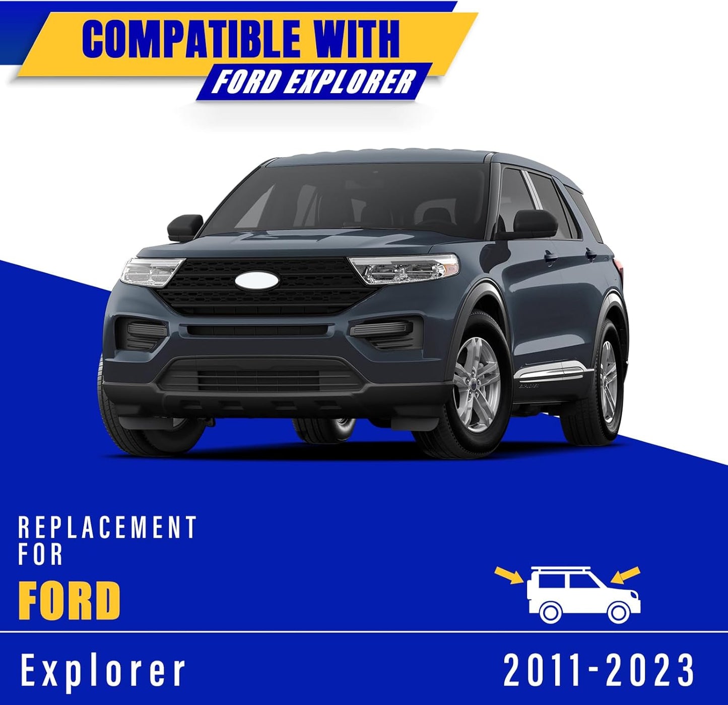 3 wipers Replacement for Ford explorer 2023-2011,Windshield Wiper Blades Original Equipment Replacement - 26"/22"/11" (Set of 3) Pinch Tab