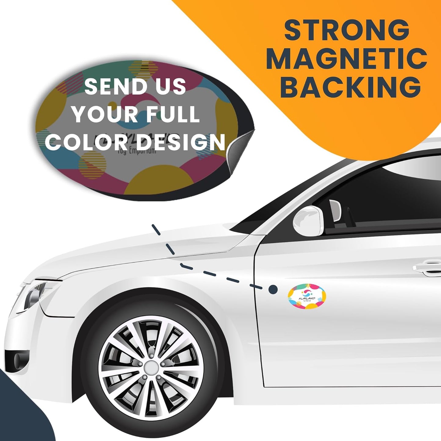 Magnet Me Up Custom Car Magnet, 4x6 Inch Oval, Customizable Magnet for Businesses, Advertising, Personal Use, Gifts, Choose Your Text, Upload Image, Magnetic Vinyl for Vehicles, Crafted in USA